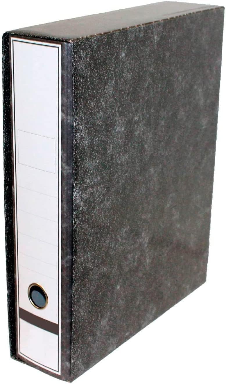 Pack 10 Carpeta AZ Organizadora Premium A-Z con Caja Elegante en Negro Jaspeado